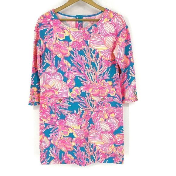 Lilly Pulitzer Lena Dress Fan-tastic - Picture 1 of 10